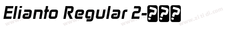 Elianto Regular 2字体转换